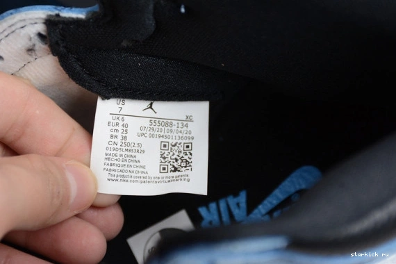 Blue White AIR High 555088-134 555088-134 1 Black Jordan Retro University 0319